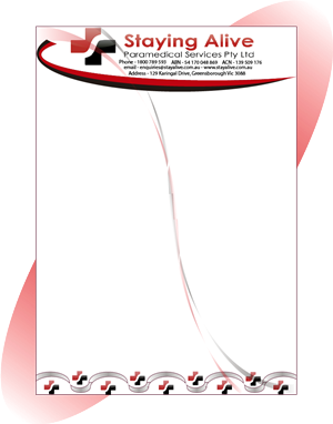 Stationery Design by JIM LESPERANCE for Staying Alive Paramedical Services Pty Ltd | Design: #204924