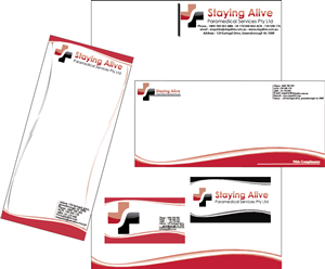 Stationery Design by JIM LESPERANCE for Staying Alive Paramedical Services Pty Ltd | Design: #207373