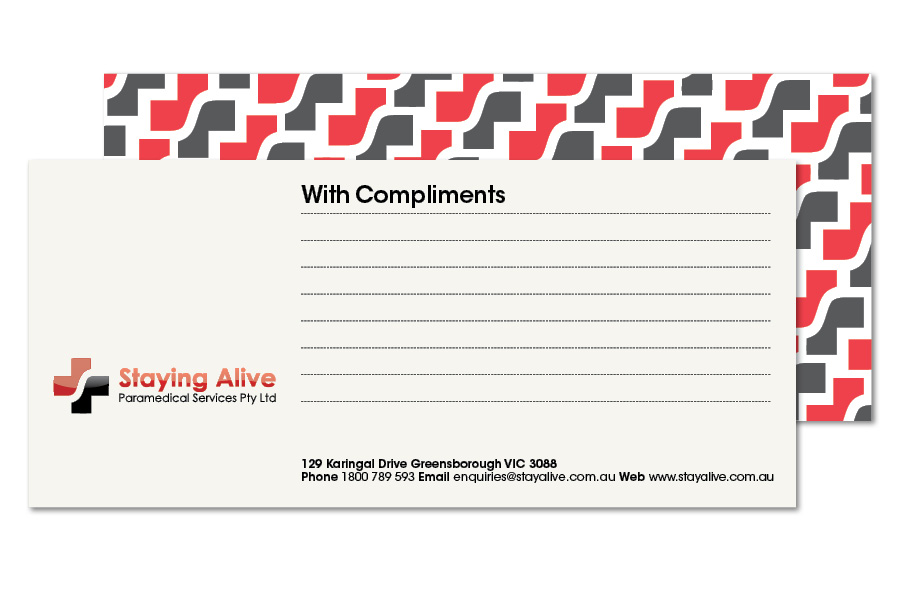 Stationery Design by Fumarol for Staying Alive Paramedical Services Pty Ltd | Design #203581