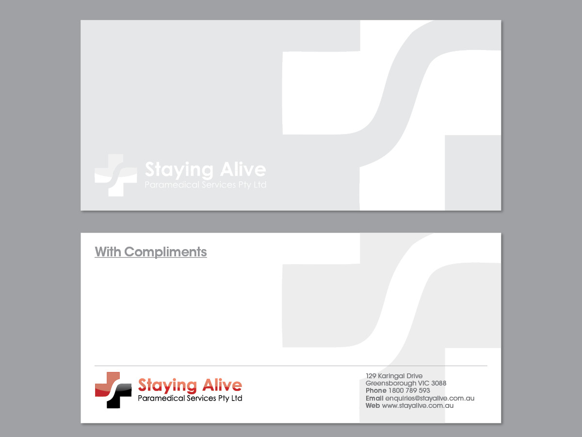 Stationery Design by Fumarol for Staying Alive Paramedical Services Pty Ltd | Design #204538