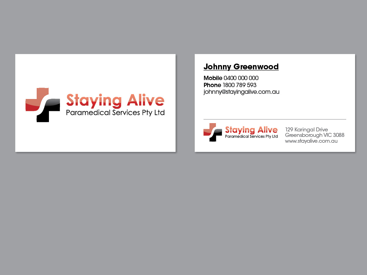 Stationery Design by Fumarol for Staying Alive Paramedical Services Pty Ltd | Design #204539