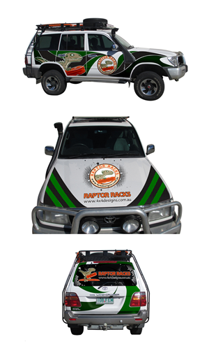 Custom car skin for RAPTOR RACKS, Off Road Designs 4wd recovery equipment | Signage Design by rdesign12