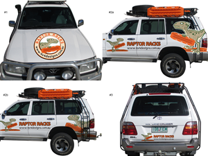 Custom car skin for RAPTOR RACKS, Off Road Designs 4wd recovery equipment | Design de Panneau par damakyjr