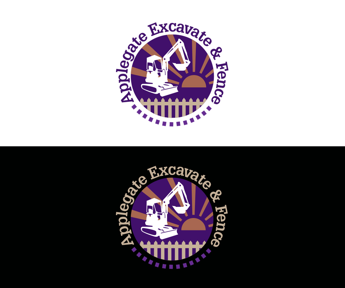 Logo Design by Thomas DeHart for Applegate Excavate & Fence | Design #4586130