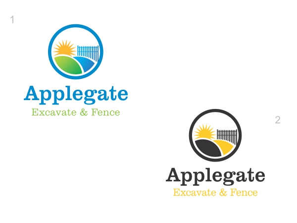 Logo Design by Ramaling Belkote for Applegate Excavate & Fence | Design #4576050