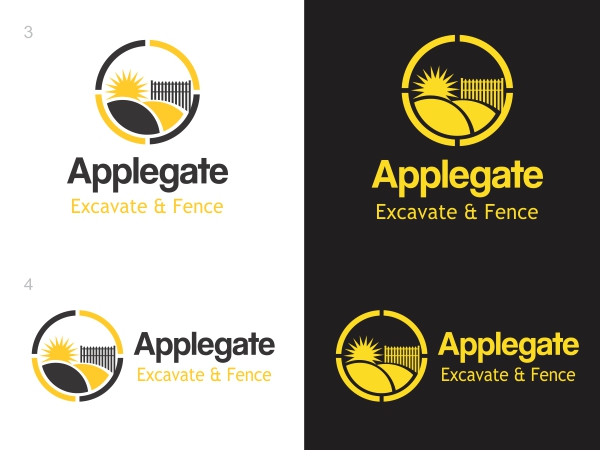 Logo Design by Ramaling Belkote for Applegate Excavate & Fence | Design #4576056