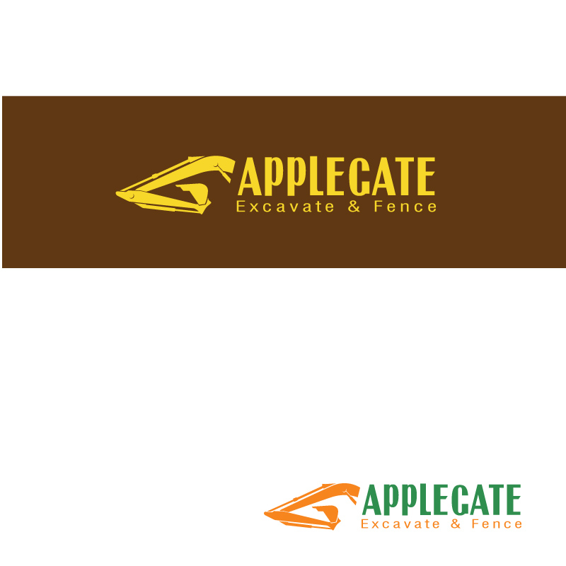 Logo Design by instudio for Applegate Excavate & Fence | Design #4562196