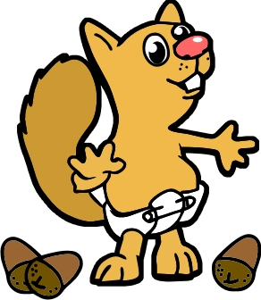 Squirrel with a Diaper | Design Illustration par ChrisMoon