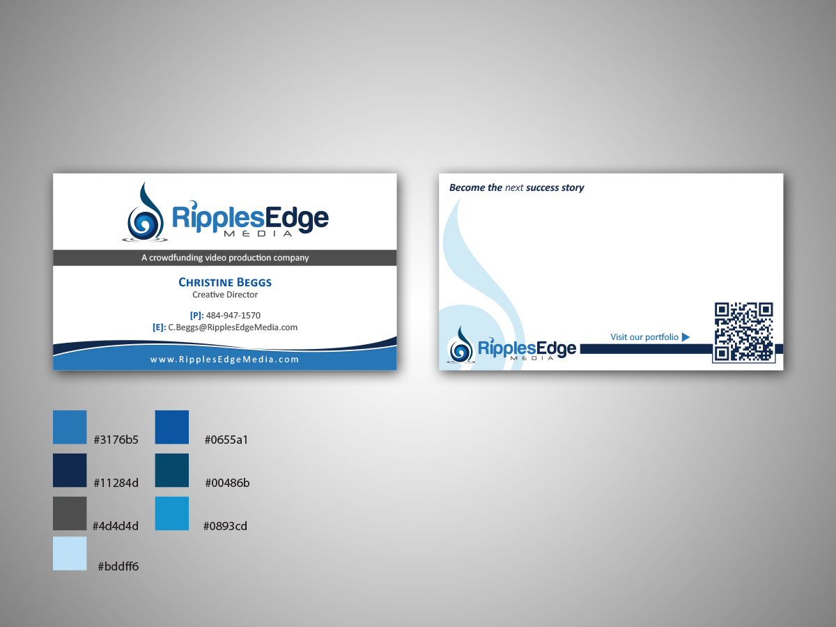 Business Card Design by MT for Ripples Edge | Design #4588236