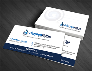 Business Card Design by  Artman for Ripples Edge | Design #4573346