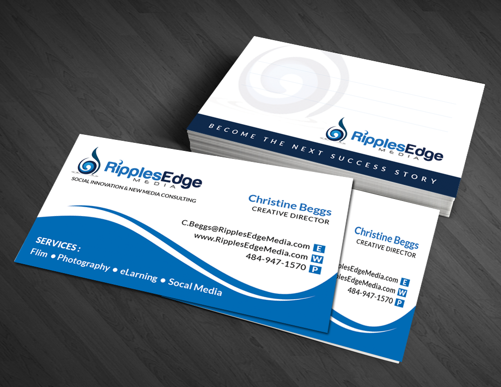 Business Card Design by  Artman for Ripples Edge | Design #4573352