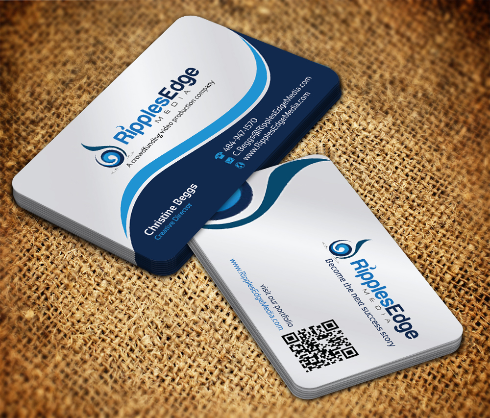 Business Card Design by Sarmishtha Chattopadhyay_loginchange for Ripples Edge | Design #4580829