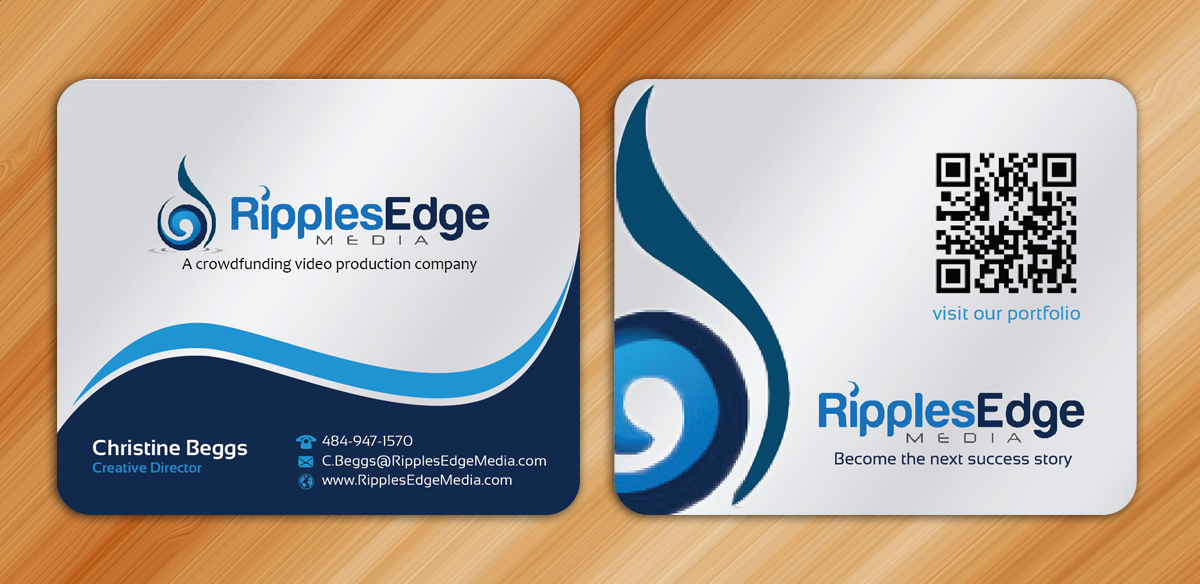Business Card Design by Sarmishtha Chattopadhyay_loginchange for Ripples Edge | Design #4582499