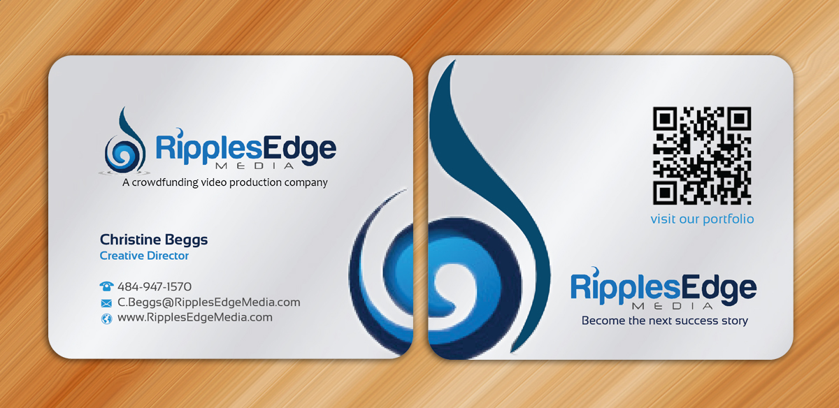 Business Card Design by Sarmishtha Chattopadhyay_loginchange for Ripples Edge | Design #4582638