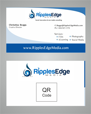 Business Card Design by GRS Designs for Ripples Edge | Design #4561068