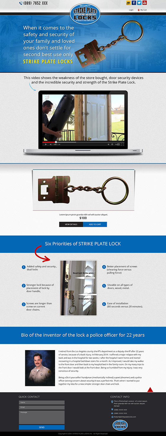 Web Design by Tanvir for strike plate locks | Design #4552459
