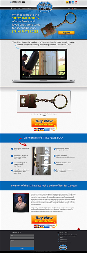 Web Design by Tanvir for strike plate locks | Design: #4561966