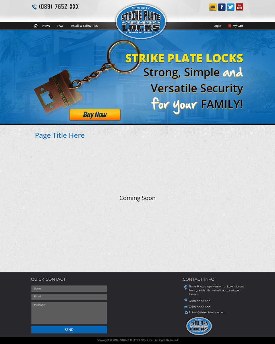 Web Design by Tanvir for strike plate locks | Design #4576944