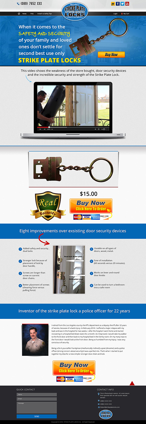 Web Design by Tanvir for strike plate locks | Design: #4582141