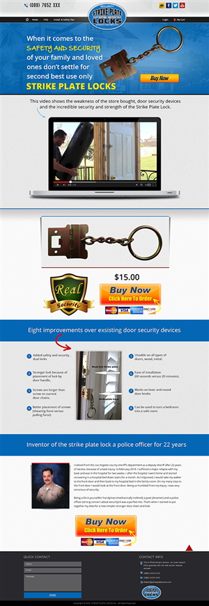 Web Design by Tanvir for strike plate locks | Design #4582141