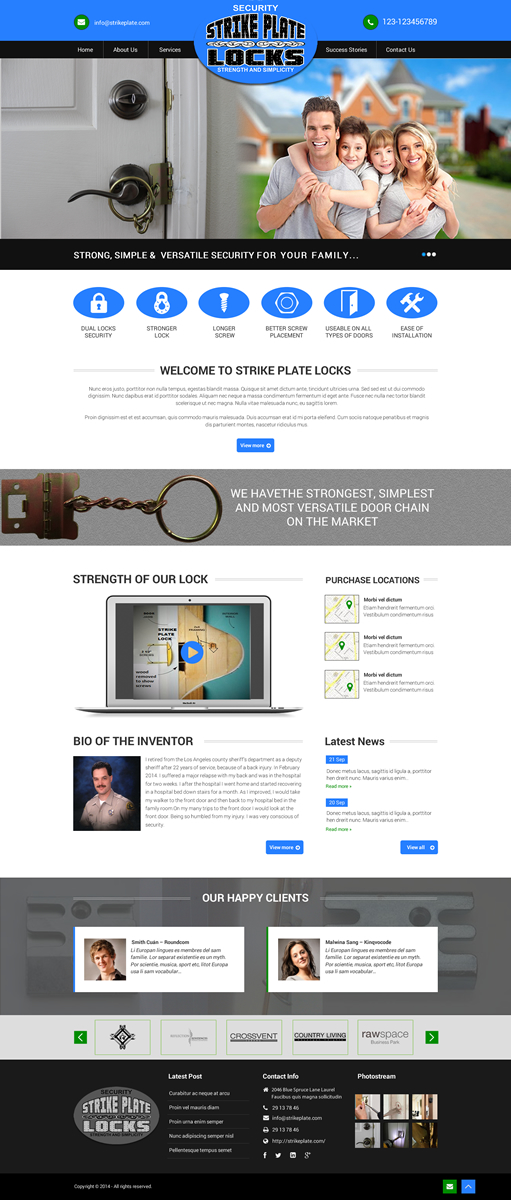 Web Design by Behriatech for strike plate locks | Design #4557811
