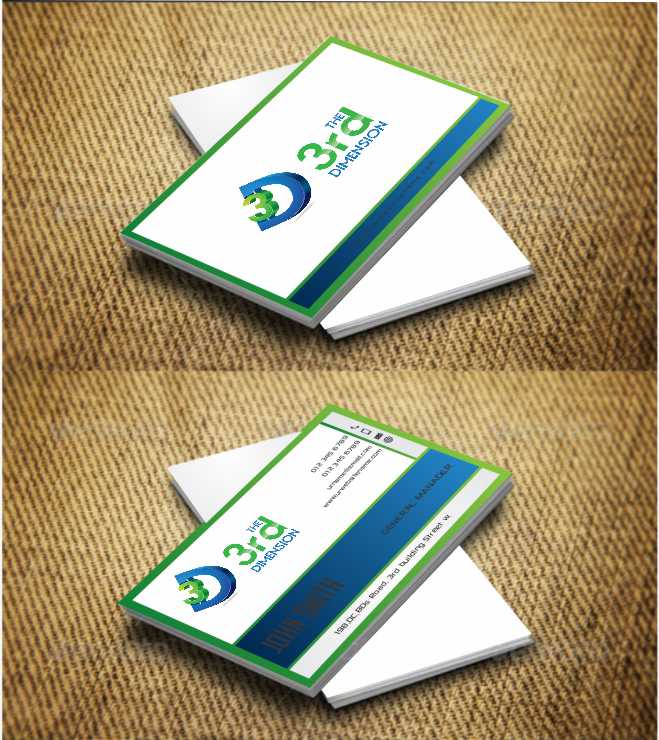 Diseño de Tarjeta de Presentación por AwsomeD para The 3rd Dimension Pte Ltd | Diseño #4570429