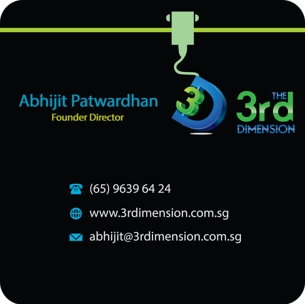 Business Card Design by Selda for The 3rd Dimension Pte Ltd | Design #4600847