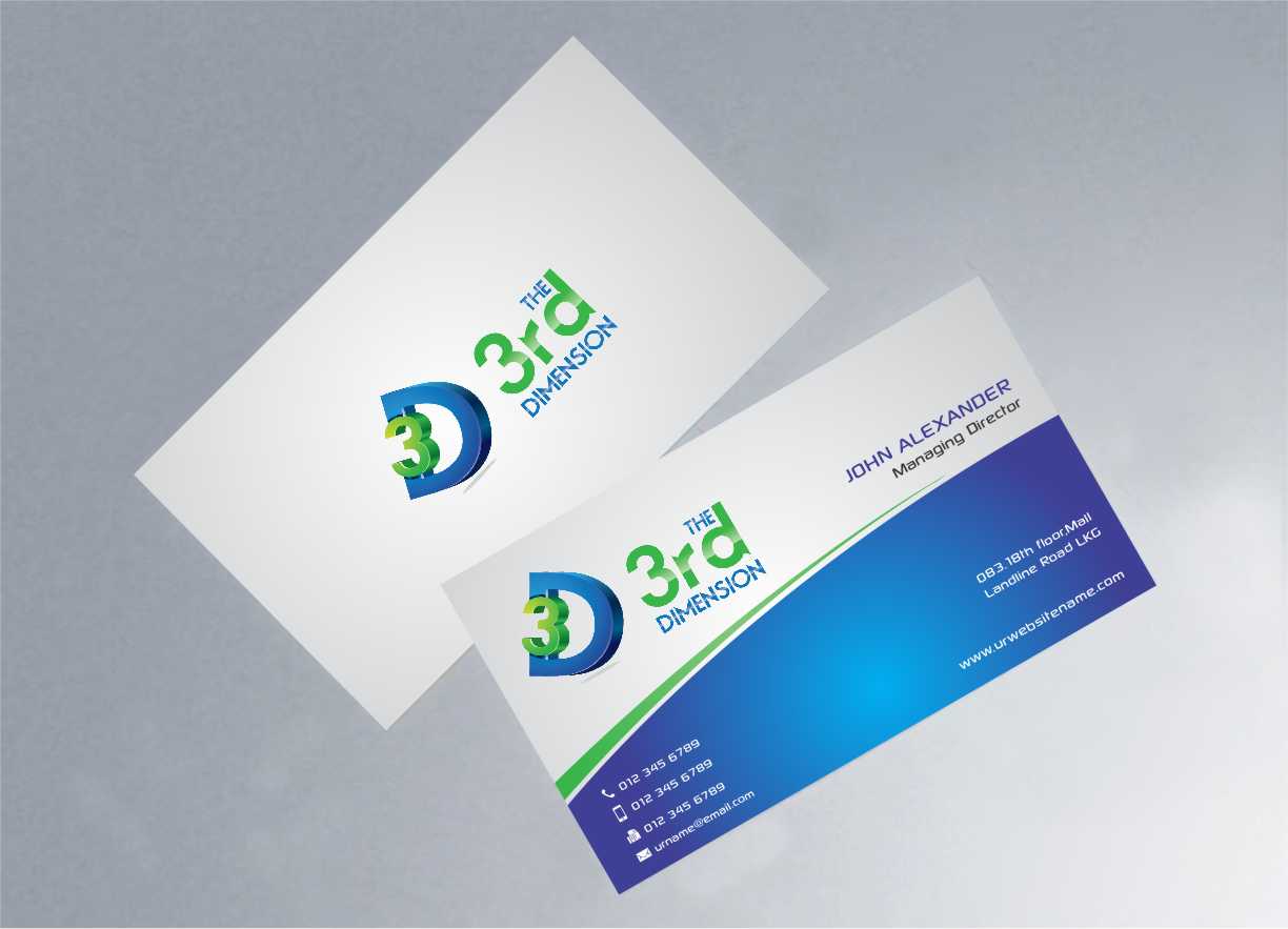 Business Card Design by szabist for The 3rd Dimension Pte Ltd | Design #4568952