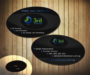 Diseño de Tarjeta de Presentación por wall-jamboree para The 3rd Dimension Pte Ltd | Diseño #4643366