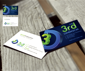 Business Card Design by a7mddz for The 3rd Dimension Pte Ltd | Design: #4550957