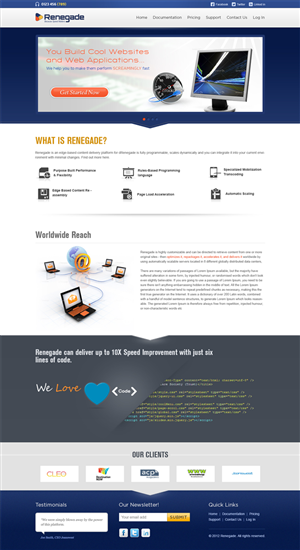 Renegade website | Web-Design von Mayank Patel