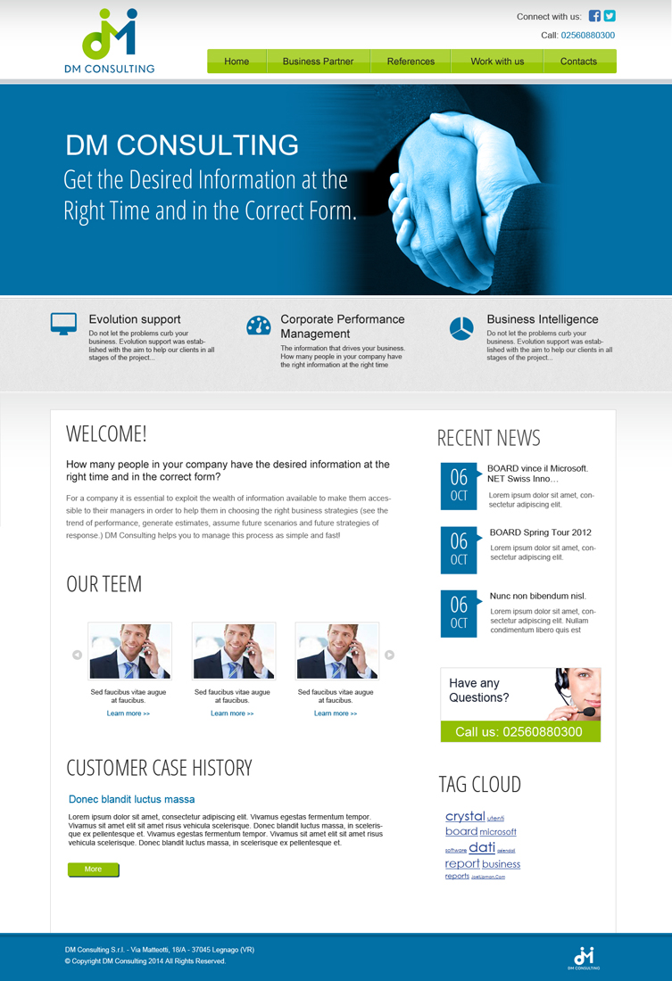 WordPress-Design von Chikki für DM Consulting S.r.l. | Design #4655222