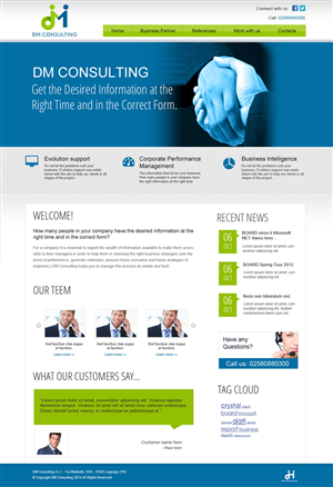 Design Wordpress par Chikki pour DM Consulting S.r.l. | Design : #4655230