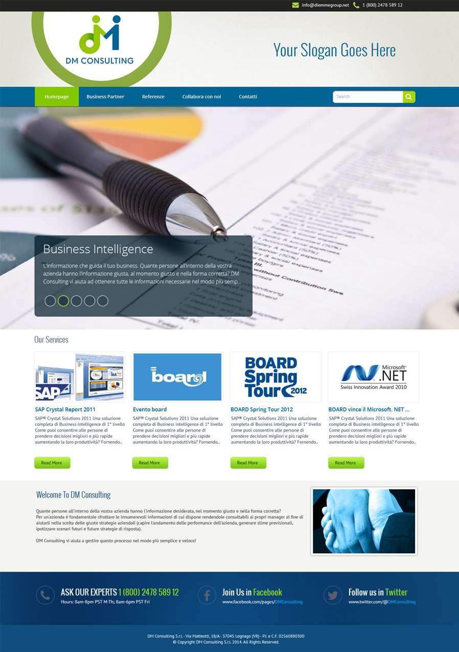 Diseño Wordpress por Expert Designer para DM Consulting S.r.l. | Diseño #4640393