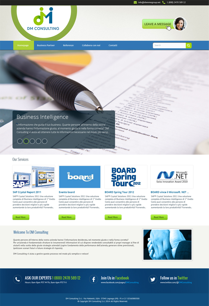 Diseño Wordpress por Expert Designer para DM Consulting S.r.l. | Diseño #4652225