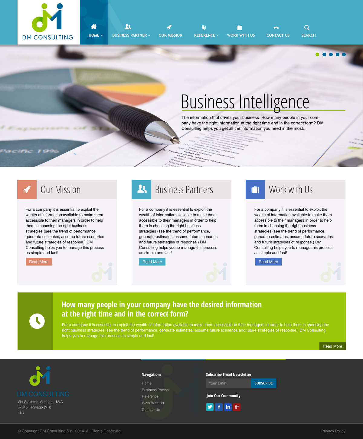 Diseño Wordpress por bedesign para DM Consulting S.r.l. | Diseño #4663999