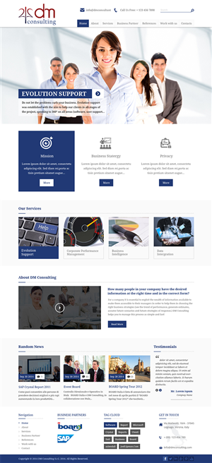 Diseño Wordpress por Creative Usha para DM Consulting S.r.l. | Diseño: #4610116