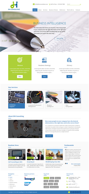 Design Wordpress par Creative Usha pour DM Consulting S.r.l. | Design : #4634300
