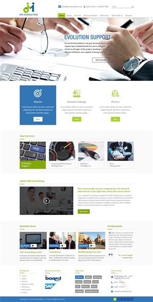 Diseño Wordpress por Creative Usha para DM Consulting S.r.l. | Diseño: #4634301