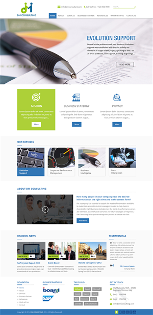 Diseño Wordpress por Creative Usha para DM Consulting S.r.l. | Diseño: #4657865