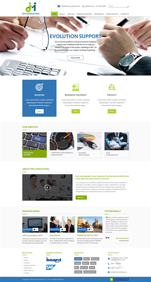 Design Wordpress par Creative Usha pour DM Consulting S.r.l. | Design : #4657876