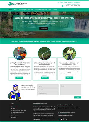  Modern design for a Septic Tank maintenance company | Web Design by Advent Innovative