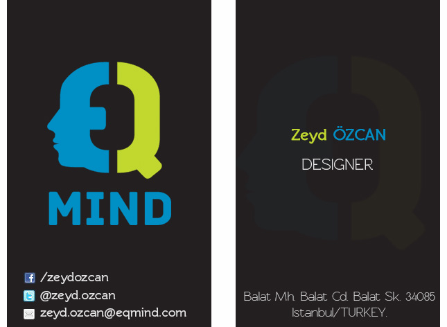 Business Card Design by Zeyd Özcan for this project | Design #1300987