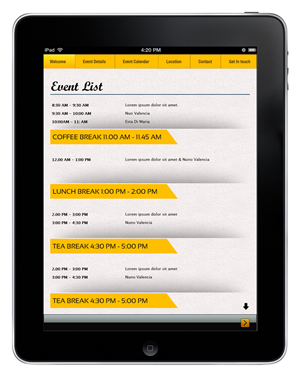 Oomph Design Prize - $10,000 tablet app design contest, Event App Category | Diseño de aplicación (App) por Expert Designer