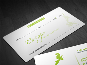 Escape Beauty & Spa Business Card Design | Diseño de Tarjeta de Presentación por Pointless Pixels India