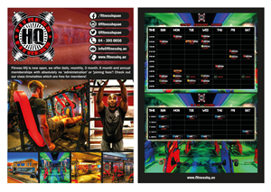 Gym requires a flyer advertising Timetable of Classes | Diseño de Flyer por mcky//design