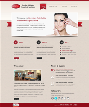 Web-Design von Daniel Matusiak für Bendigo Goldfields Anaesthetic Specialists | Design: #1338047