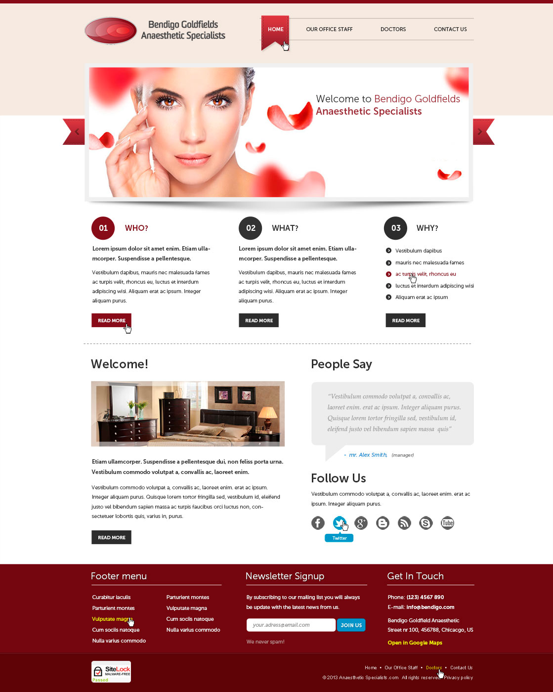 Web-Design von Daniel Matusiak für Bendigo Goldfields Anaesthetic Specialists | Design #1356282