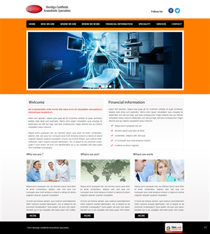 Web-Design von pb für Bendigo Goldfields Anaesthetic Specialists | Design: #1339427
