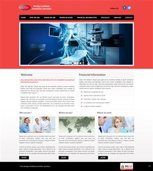 Web-Design von pb für Bendigo Goldfields Anaesthetic Specialists | Design: #1339429
